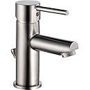 Delta Faucet 559LF-SSPP Trinsic Single Handle Lavatory Faucet, Stainless