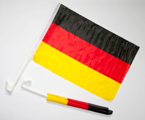 48 x Autofahne Deutschland – 24 Sets à 2 Fahnen 40×30 cm – Fanartikel WM EM