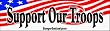 Support Our Troups - patriotic bumper stickers (Medium 10x2.8 in.)
