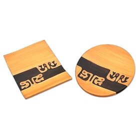 Ceramic plates, 'Chancay Sun' (pair)