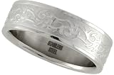 Surgical Steel 5/16 (8mm) Tribal Inspired Design band