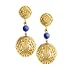 : DEEP BLUE OCEAN FILIGREE DROP EARRINGS