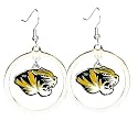 Missouri Tigers - NCAA Floating Logo Hoop Earrings