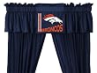 NFL Denver Broncos 5pc Curtain Set Jersey Drapes Valance