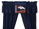 NFL Denver Broncos 5pc Curtain Set Jersey Drapes Valance