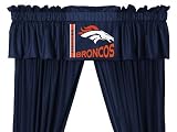 NFL Denver Broncos 5pc Curtain Set Jersey Drapes Valance