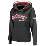 NCAA Georgia Bulldogs Express Full Zip Fleece Hoodie (Black, Large)