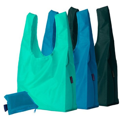 Blue Nylon Reusable Bags- 5 pack