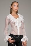 Just Cavalli Pearl Organza Ruffle Shirt