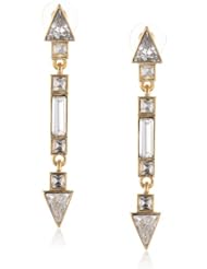 Vince Camuto Crystal Clear Geometric Linear Earrings
