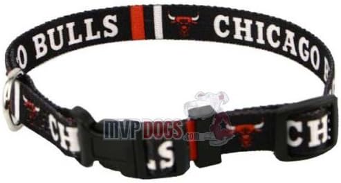 Chicago Bulls NBA Dog Collar XS: 8-10" length, 5/8" width