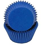 Golda's Kitchen 100 Count Solid Baking Cups, Mini, Blue