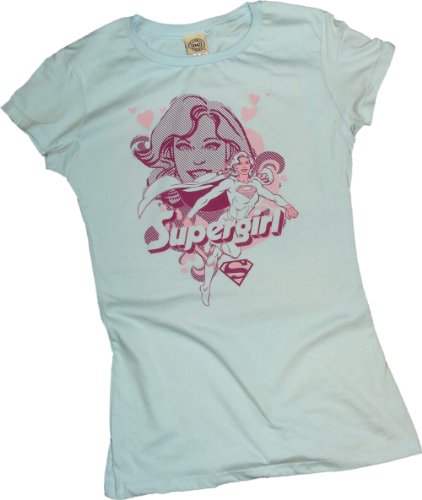  Stripes -- Supergirl Crop Sleeve Fitted Juniors T-Shirt
