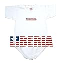 BABY BODYSUIT WHITE FLAG COLOR " LIBERIA " 18 - 24 Months