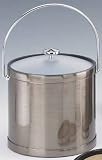 Review Kraftware  / Kraftware 76764 Mylar Brushed Bronze 3 Quart Ice Bucket with Bale Handle, Lucite Cover with Flat Knob