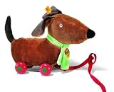 Steiff 024016 - Hund braun auf Raedern Laura`s Stern