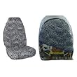 Cheetah Grey Black New Seat Covers. Universal seatcovers will fit most bucket seats in Acura, Chevrolet, Chrysler, Dodge, Ford, Geo, GMC, Honda, Isuzu, Jeep, Mazda, Mercury,Nissan, Pontiac, Suzuki, Saturn, Toyota, Volkswagen Vehicles