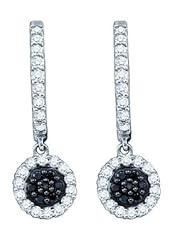 0.49CTW BLACK DIAMOND FASHION EARRING