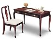 Cherry Finish Secretary Writing Desk & Chair