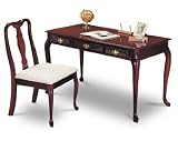 Cherry Finish Secretary Writing Desk & Chair