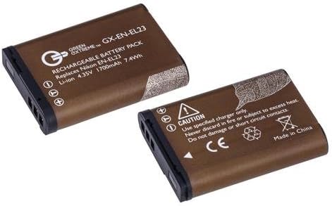 Green Extreme EN-EL23 Lithium-Ion Battery Pack (1700mAh 4.35V) for Nikon Coolpix P600, P610, P900, S810c