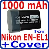 Li-Ion EN-EL1 / ENEL1 BATTERY +COVER for Cool Pix 775, 880, E880, 885, 995, 4300, 4500, 4800, 5000, 5400, 5700, 8700 Digital Camera