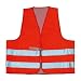 Fluoreszierend rot, mit 2 silberfarbigen Reflexstreifen und Ringverschluss. Nach DIN 471. PVC beschichtet.