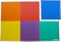 48 Sq. Ft. (set of 12 + borders) 'We Sell Mats' Anti-Fatige Interlocking EVA Foam Flooring-Set of six Multi-Color Tiles-Each 2'x2'x3/8" Thick