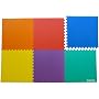 24 Sq. Ft. (set of 6 + borders) 'We Sell Mats' Anti-Fatige Interlocking EVA Foam Flooring-Set of six Multi-Color Tiles-Each 2'x2'x3/8" Thick