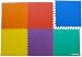 24 Sq. Ft. (set of 6 + borders) 'We Sell Mats' Anti-Fatige Interlocking EVA Foam Flooring-Set of six Multi-Color Tiles-Each 2'x2'x3/8" Thick