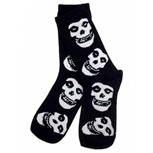 Philcos Men's The Misfits Skull Pattern Socks Black