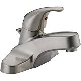 Peerless P136LF-BN Classic Single Handle Lavatory Faucet, Brushed Nickel