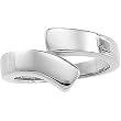 14K White Gold Fashion By-Pass Ring