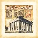 Art Poster Print - Greece - Artist: Tina Chaden - Poster Size: 20 X 20 inches