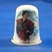 Porcelain China Collectable Thimble - Japanese Samurai Warrior Free Gift Box