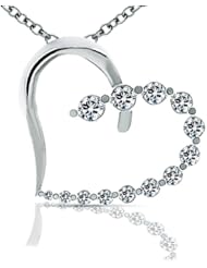 0.50 Ct Round Cut Diamond Heart Shaped Pendant 14k SI2