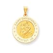 14k Saint Christopher Medal Pendant