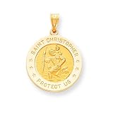 14k Saint Christopher Medal Pendant