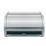 Medium Roll Top Bread Bin Finish: Matt Steel