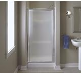 Sterling 1500D-36S Vista Pivot II Shower Door 65-1/2H x 31-1/4 - 36W Pebble Glass Silver