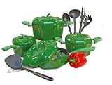ExcelSteel 13-Piece Aluminum Cookware Set with Non Stick Coating and Stay Cool Handles