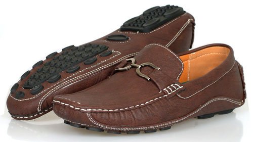 Mens Dress Brown Fashion Loafers Designer Shoes