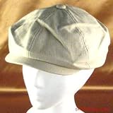 COTTON NEWSBOY CABBY DRIVER GATSBY CAP HAT JUNIOR BEIGE Small