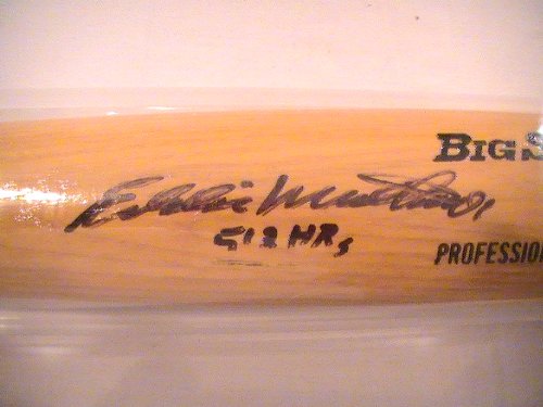 Eddie Mathews Jsa Signed Autographed Baseball Bat Coa Red Sox,Detroit Tigers Hall Of Fame