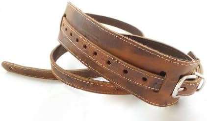 Vintage Leather Guitar Strap Burst