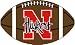 Nebraska Cornhuskers Large Football Rug 3.5' X 6'