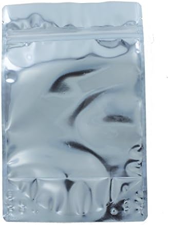 50 Dual Sides Clear/Neon Stand-up Zip Pouch (Small, Artic)