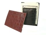 Boston Traveler Croc Pattern Leather Magnetic Money Clip