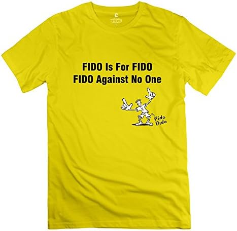 Bosstang Print Men's Fido Fido Dido Against No One T Shirt M Yellow