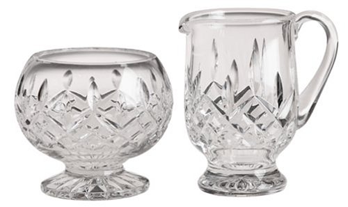 Waterford Crystal Lismore Footed Sugar and Creamer Set